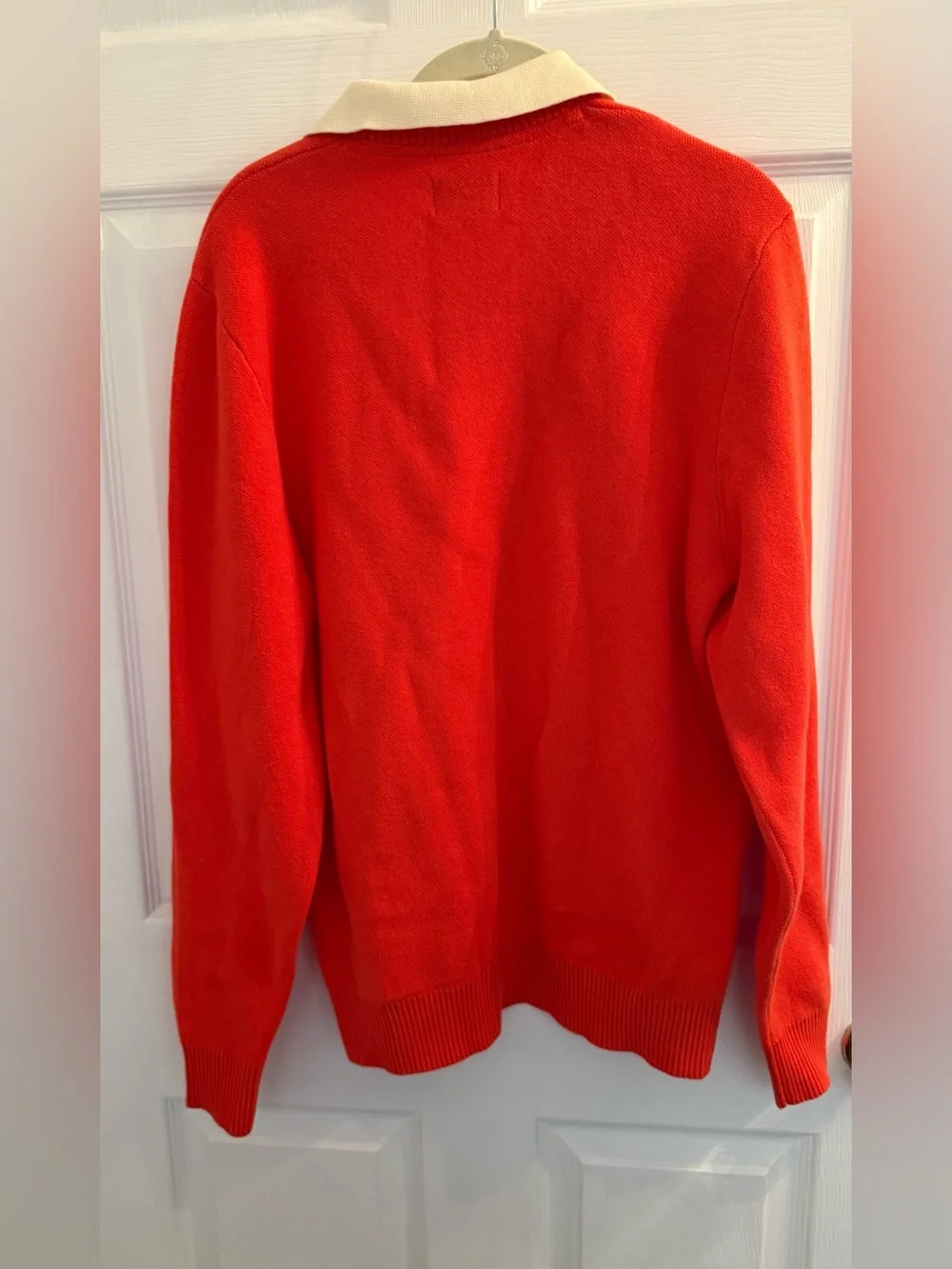 Golf Wang Orange Knit Sweater with Cream Polo Collar - Picture 5 of 5